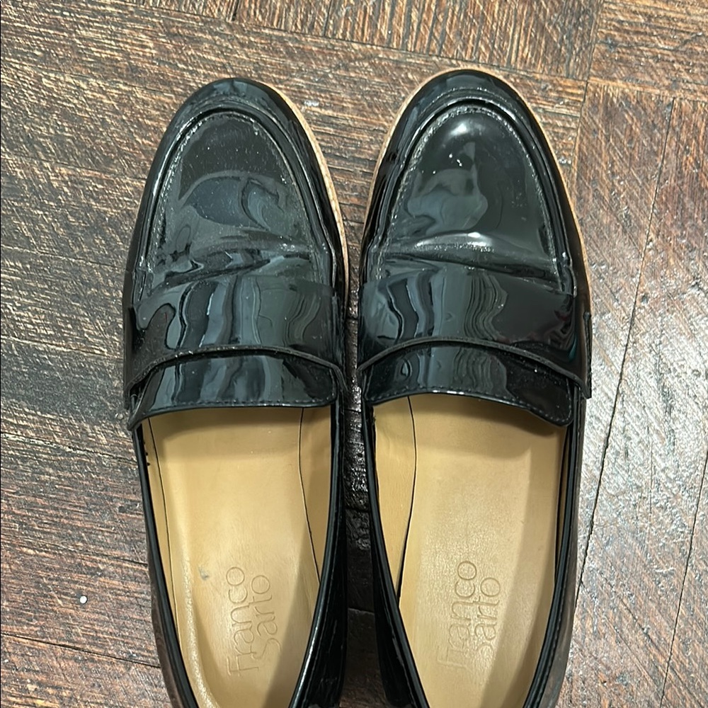 Franco Sarto Glossy Black Men's Slip-Ons
